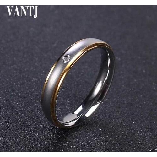 VANTJ Elegant Natural Diamond Rings For Lovers 0.01ct Fine Jewelry Wedding Party Wedding Anniversaries Women Lady Gift