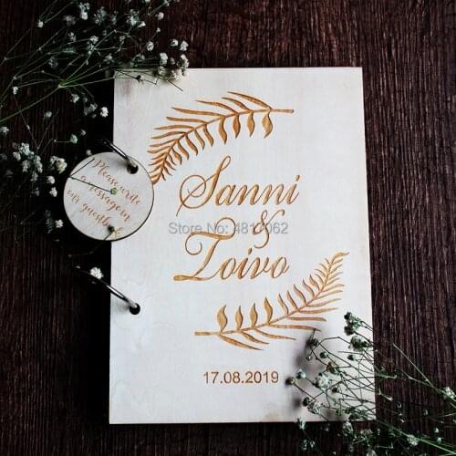 Wreath Guestbook, Boho Guestbook, Wedding Guest Book, Custom Guestbook, Wooden Guestbook, Wedding Album, Personalised Guestbook