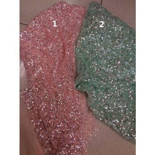 Nice looking SYJ-10278 French African Lace Fabric with sequins Nigerian Tissu Mesh India Lace