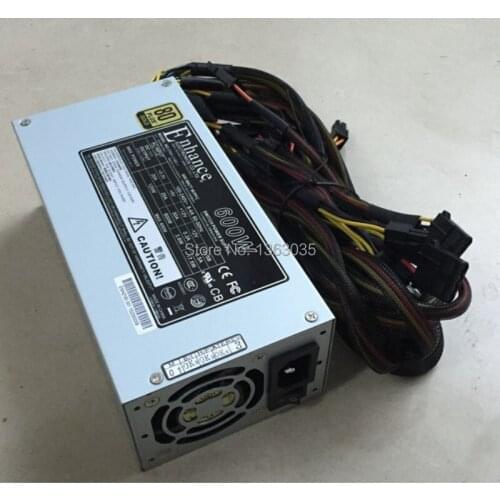 DHL EMS free shipping ENH-2160-1 600W 2U power supply tested working