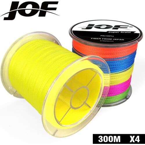 4 Strands 300M PE Green Braided Fishing Line Sea Saltwater Fishing Weave Extreme SuperPower JOF 2019