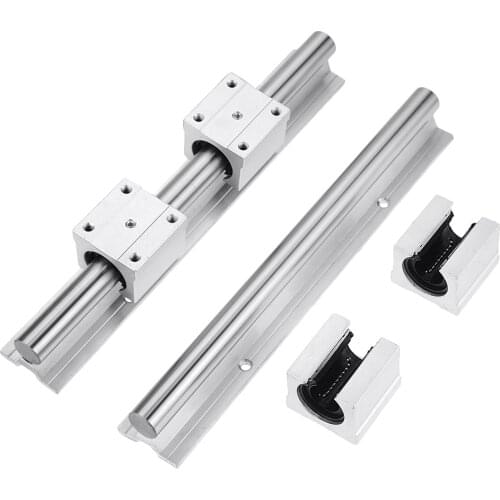 2PCS SBR12 SBR16 SBR20 Linear Guide Rail Length 300 1000 1500 mm with 4PCS SBR12UU SBR16UU SBR20UU Linear Bearing Block CNC