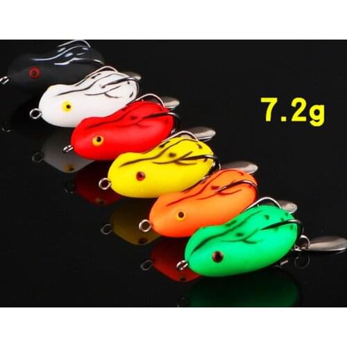 Frog Fishing Lures Bait Double Hooks Artificial Soft Bait Fishing Tackle for Freshwater Saltwater &T8