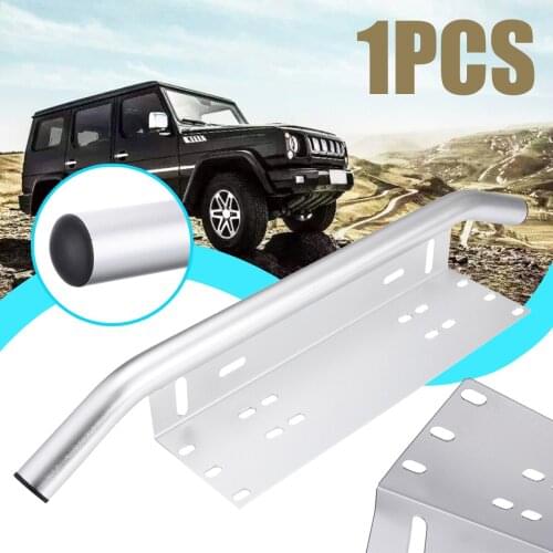 Mayitr 1pc Car Bull Bar Front Bumper License Plate Mount Bracket Light Holder Chrome Compatible Fog Driving Lights LED Work Lamp
