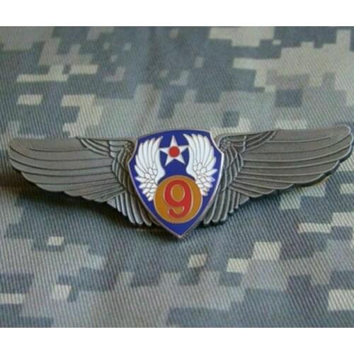WW2 Usaf Us 9th Air Force Combat Command Military Wing Badge Insignia Metal Pin Military Store