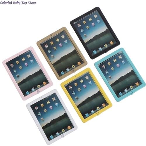 1Pcs 1/12 Dollhouse Miniature Accessories Mini Metal Tablet Computer Model Simulation Tablet PC Toys Doll House Decoration