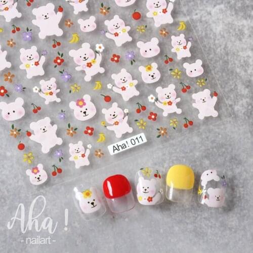 Cartoon 3D Back glue Nail decal Animal Design Nail sticker Nail decoration Nail art Nail tool Nail ornament
