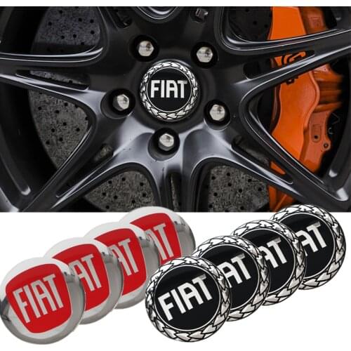 4Pcs Car Wheel Center Hub Caps Emblem Stickers For Fiat Panda Bravo Punto Croma 500 595 Car Stying