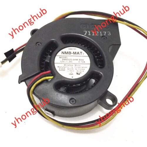 NMB-MAT BM4520-04W-B39 LB2 DC 12V 0.12A 3-wire 45x45x20mm Server Cooling Fan