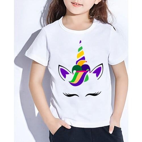 New Baby Girls Boys Unicorn T Shirt Funny Cartoon Print T-shirt Kids Summer O-Neck Tops Tshirt Fashion Children Clothes,YKP087