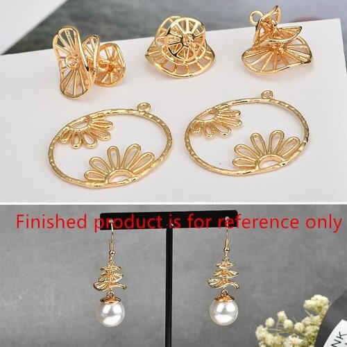 New style 20pcs/lot cartoon 3D spiral flowers/rounds florals shape Copper Creativity charms diy jewelry earrings pendants