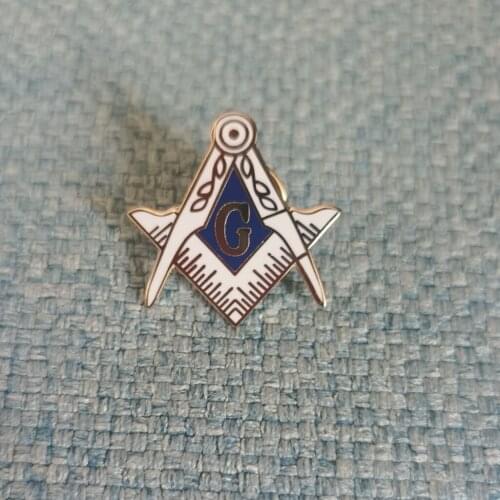 Wholesale Lapel Pin Masonic S & C Cloisonne White lapel badge