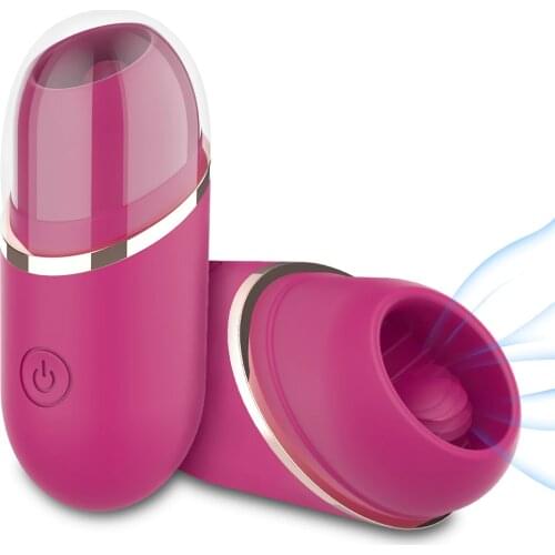 Lipsticks Vibrator Secret Tongue Licking Bullet Vibrator Clitoris Stimulator G-spot Massage Quiet Sex Toy for Woman Masturbator