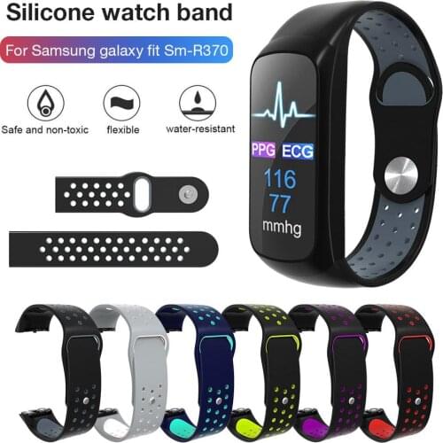 18MM Premium Strap For Samsung Galaxy Fit SM-R370 Replacement Watch Band Nail Buckle Two-color Sports Wristbands Accessories HOT