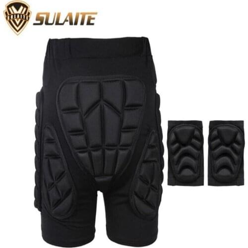 SULAITE Winte Skiing Short Pants Hip Protector Ski Snow Skate Protection Shorts Motorcycle Protective Gear Pants & Knee Pads