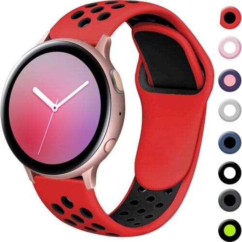 Silicone band for samsung galaxy watch active 2 strap Gear S3 Huawei GT-2-Pro bracelet Galaxy 4/Classic/3 45mm/46mm/42mm strap