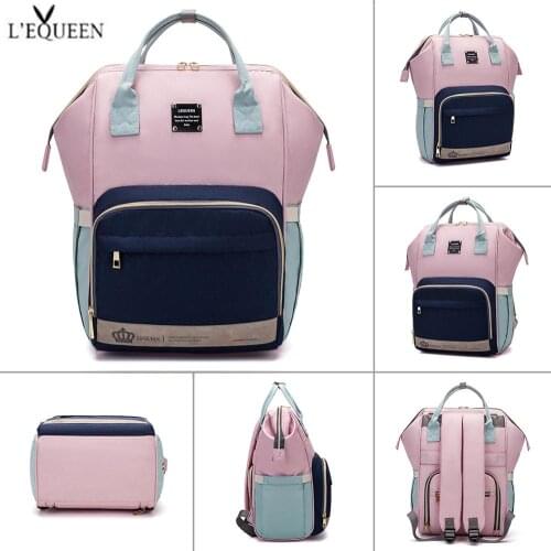 LEQUEEN Colorful Mummy Diaper Bag Baby Feeder Bag Mother Fruit Waterproof Nursing Storage Organizer Women Travel Backpack Female