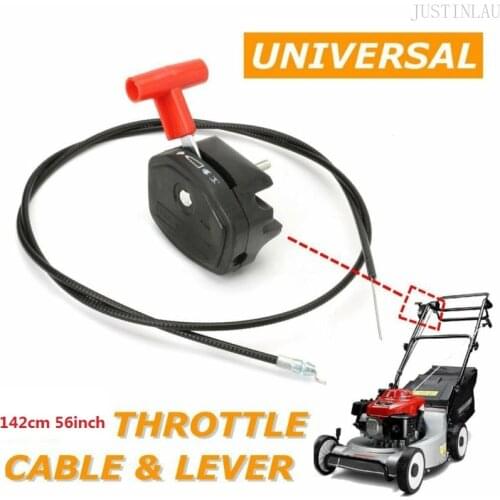 Universal 142cm 56inch Throttle Cable & Choke Lever For Lawnmower Lawn Mower