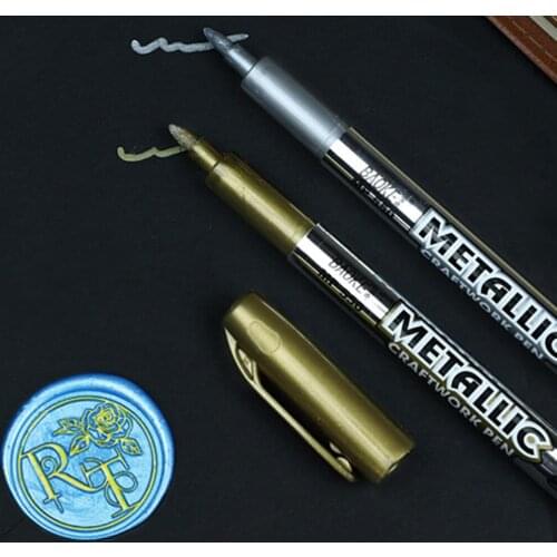 Vintage DIY Art Sealing Wax Stamp Coloring Mark Pen Fire Paint Seal Flexible Brush Tips for School Painting Watercolor Pens New