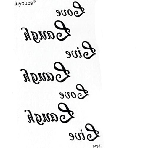 Love Laugh Live Waterproof Temporary Tattoos Sticker For Men And Women Harajuku Tatoo Temporary Stickers Kol Saati Tatouage