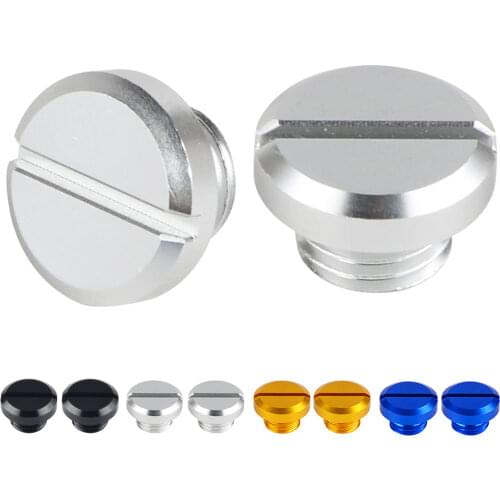 2 Pack M10 x 1.25 CNC Mirror Hole Plugs for Kawasaki KSR 110 KSR 110 PRO D-TRACKER 125 Z125/PRO D-TRACKER 250 D-TRACKER 205 X