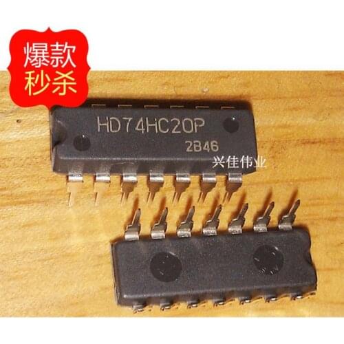 10PCS New original authentic 74hc20 HD74HC20P SN74HC20N DIP-14 Dual 4 -input NAND gate