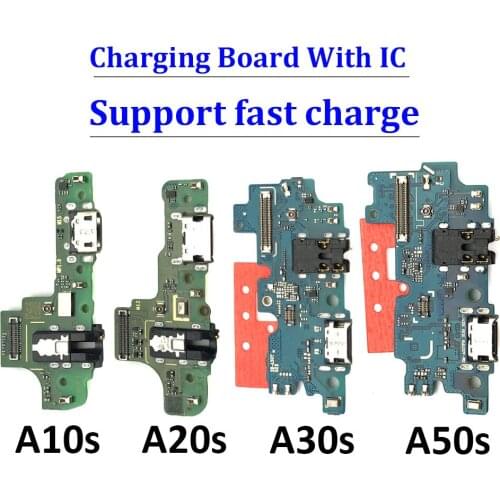 10Pcs USB Charging Port Board Flex Cable Connector Parts For Samsung A10 A20 A30 A40 A50 A60 A70 A10S A21S A30S A50S A70S