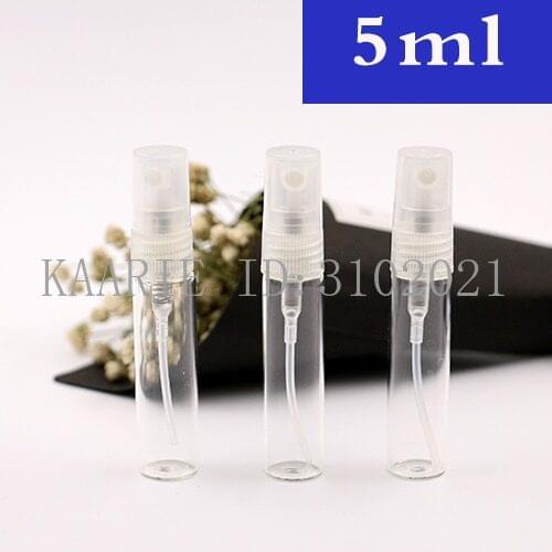 100/200pcs High-grade 5ml Empty Mini Perfume Mist Spray Glass Bottle , Sample Pen Bottle,Small Perfumes Atomizer