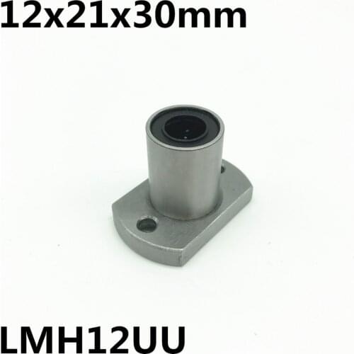 2pcs LMH12UU 12mm flange linear bearing LMH12 12x21x30 mm