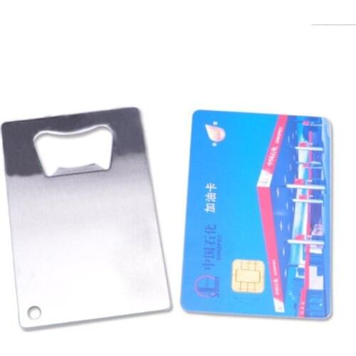 200pcs/lot Personalized Credit Card Sized Bottle Opener Custom Company Logo Engraved / Printed Metal Business Card Bottle Opener