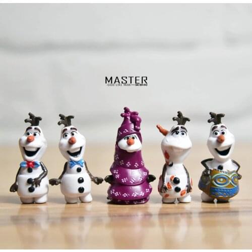 5PCS/Lot 4cm High quality small size Disney ice snow edge Olaf model toy DIY