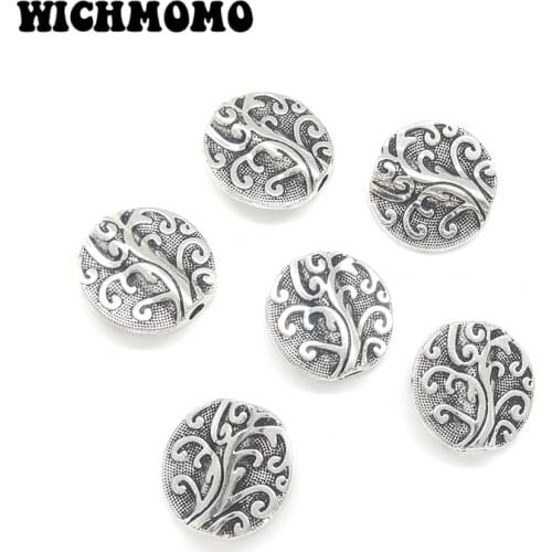 2019 New Fashion 6pieces 20MM Zinc Alloy Round Sculptured Metal Beads for DIY Bracelet Necklace Jewelry Accessories