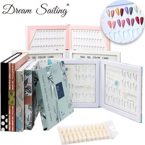 60/80/160 colors Nail Tips Display Show Book Board swatch Art Gel Polish Color Card Chart Palette Varnish Practice Manicure Tool