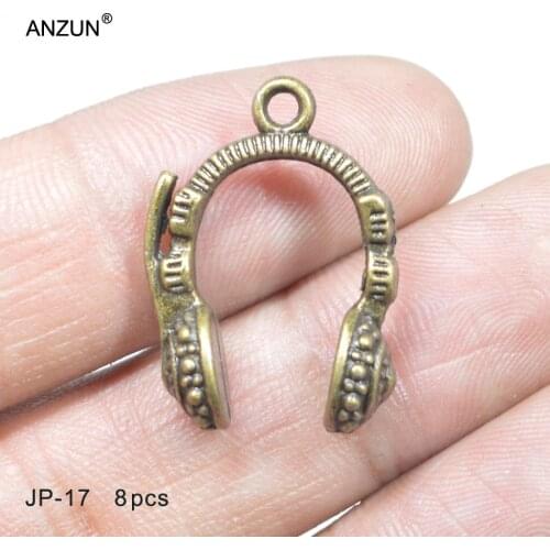 8pcs 22x16mm Antique Bronze Headset/Earphone DIY Jewelry Pendant Metal Charms Headset/Earphone Pendant JP-17