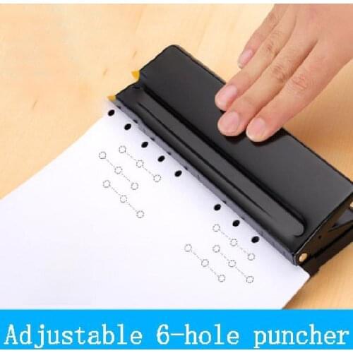 9170 Sliding Adjustable 6-hole Punch Machine Loose Leaf Inner Page Artifact Universal Manual Automatic Positioning Punch Machine