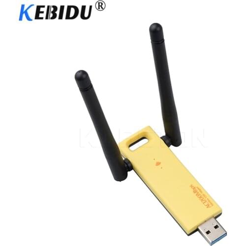 Kebidu 1200Mbps Wireless Network Card Dual Band USB Adapter RTL8812 USB3.0 Wireless Network WiFi Adapter 2.4GHz 5.0GHz Ethernet