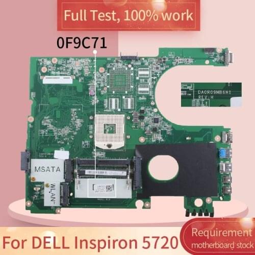 CN-0F9C71 For DELL Inspiron 5720 DA0R09MB6H1 0F9C71 SLJ8C DDR3 Notebook motherboard Mainboard full test 100% work
