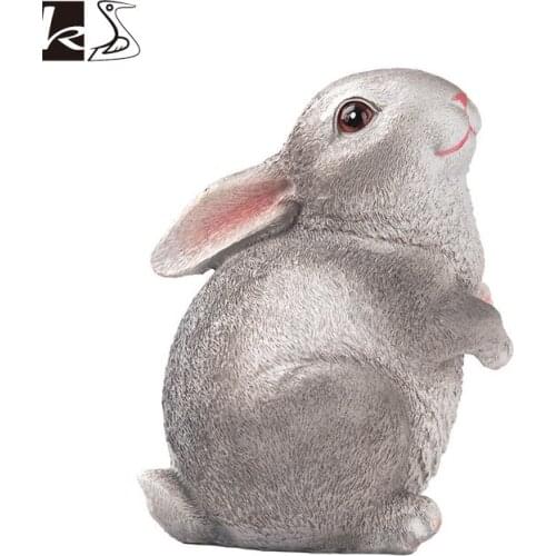 Decor Nordic Crafts Rabbit Resin Miniature Figures Decorative Figures Home Decor Ornament Home Decoration Accessories Figurine