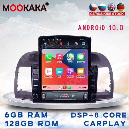 For Toyota Camry 5 2001-2006 Car Multimedia Stereo Tesla Screen Android 10 Player Carplay GPS Navigation Head Unit DVD