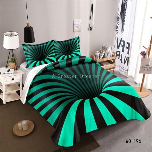 2021 3D Print Duvet Cover Distort Time And Space Bedding Set For Adults Luxury Design King Size Bedding Sets Home Textile