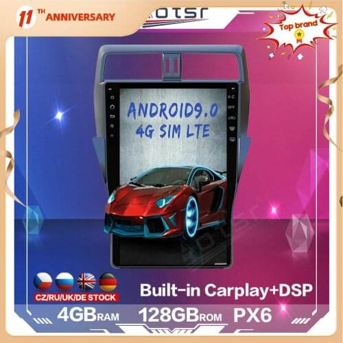 16" For TOYOTA Land Cruiser Prado 150 128G Tesla Style Android Multimedia Car Radio Stereo Car GPS Navigation DSP Carplay 4G SIM