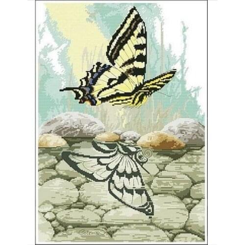 Embroidery Package Hot Sell Best Quality Cross Stitch Kits Shadow Butterfly Free Shipping
