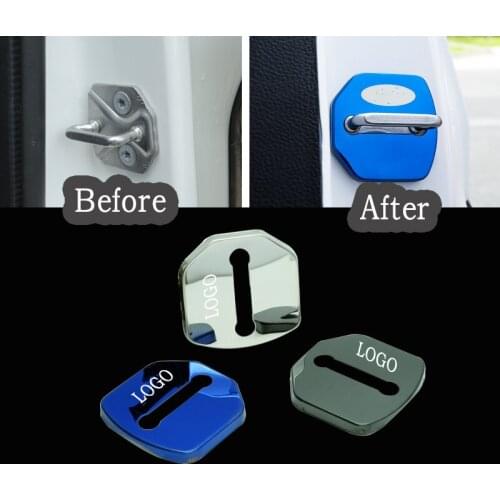 Stainless Steel Car Door Lock Cover For Ford Focus 2 3 FIESTA Kuga Fiesta Focus Mustang Edge Taurus