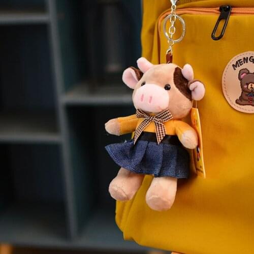 New creative cute calf Cattle plush doll Exquisite Stylish pendant bag keychain bed decoration christmase birthday gift