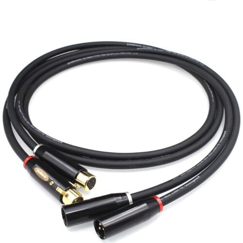 Pair Audiophile 7N Single Crystal Copper XLR Balanced HiFi Audio Cable for Amplifier CD Player