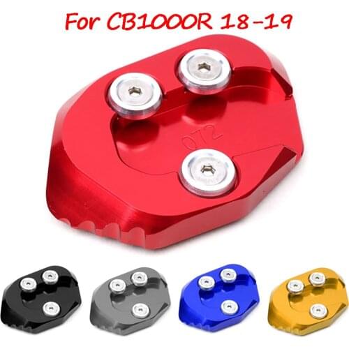 Motorcycle CNC Kickstand Foot Side Stand Extension Enlarge Pad Support Plate For Honda CB1000R CB1000 R 2018-2019