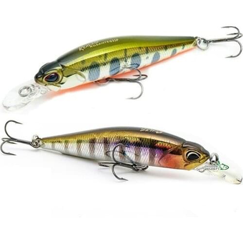 77mm 8.4g Minnow Fishing Lure Pumping Stop Small Cocked Mouth Bait Magnetic Assisted Center Of Gravity Transfer System
