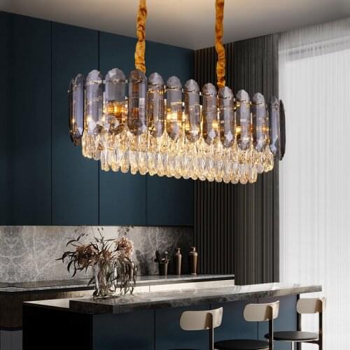 Modern Crystal Led Chandeliers Lighting Gold Led Chandelier Lamp Living Room Decor Suspension Luminaire Hanging Lights Fixtures