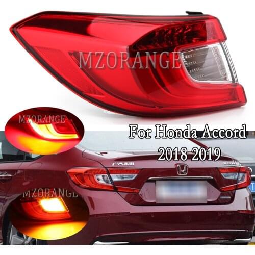 MIZIAUTO Outer Tail Brake Light For Honda Accord 2018 2019 Rear Signal Light Stop Lamp Taillight Car Accessories High Quality