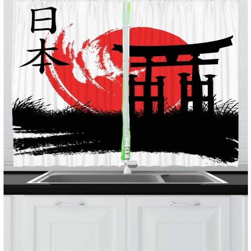 Japanese Kitchen Curtains Historic Building Curtains for Bedroom Home Window Treatments Curtains for Living Room